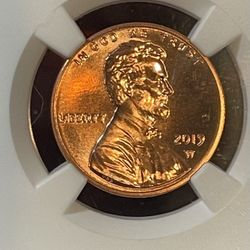 2019-W Lincoln MS67 RD First W Mint Mark Cent