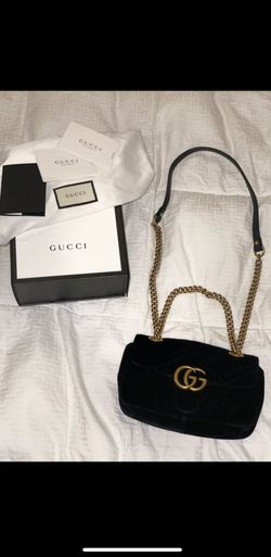 GUCCI SHOULDER HANDBAG SMALL GG MARMONT 2.0 MATELASSE VELVET