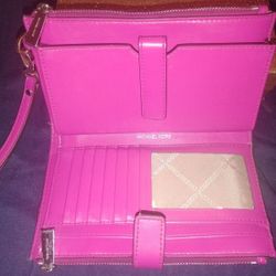 Pink michael kors wallet