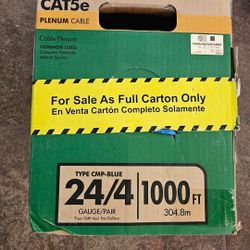 Southwire
1000 ft. Blue 24/4 CAT5e CMP (Plenum) Data Cable
