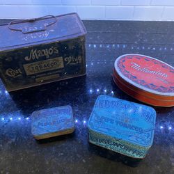 Antique Tin Canister Lot