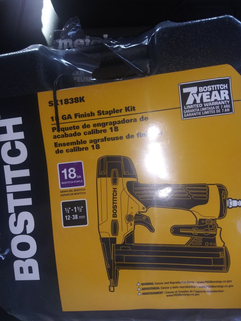 Bostitch 18ga finish stapler kit