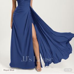 A-line One Shoulder Floor-Length Chiffon Bridesmaid Dress With Ruffle