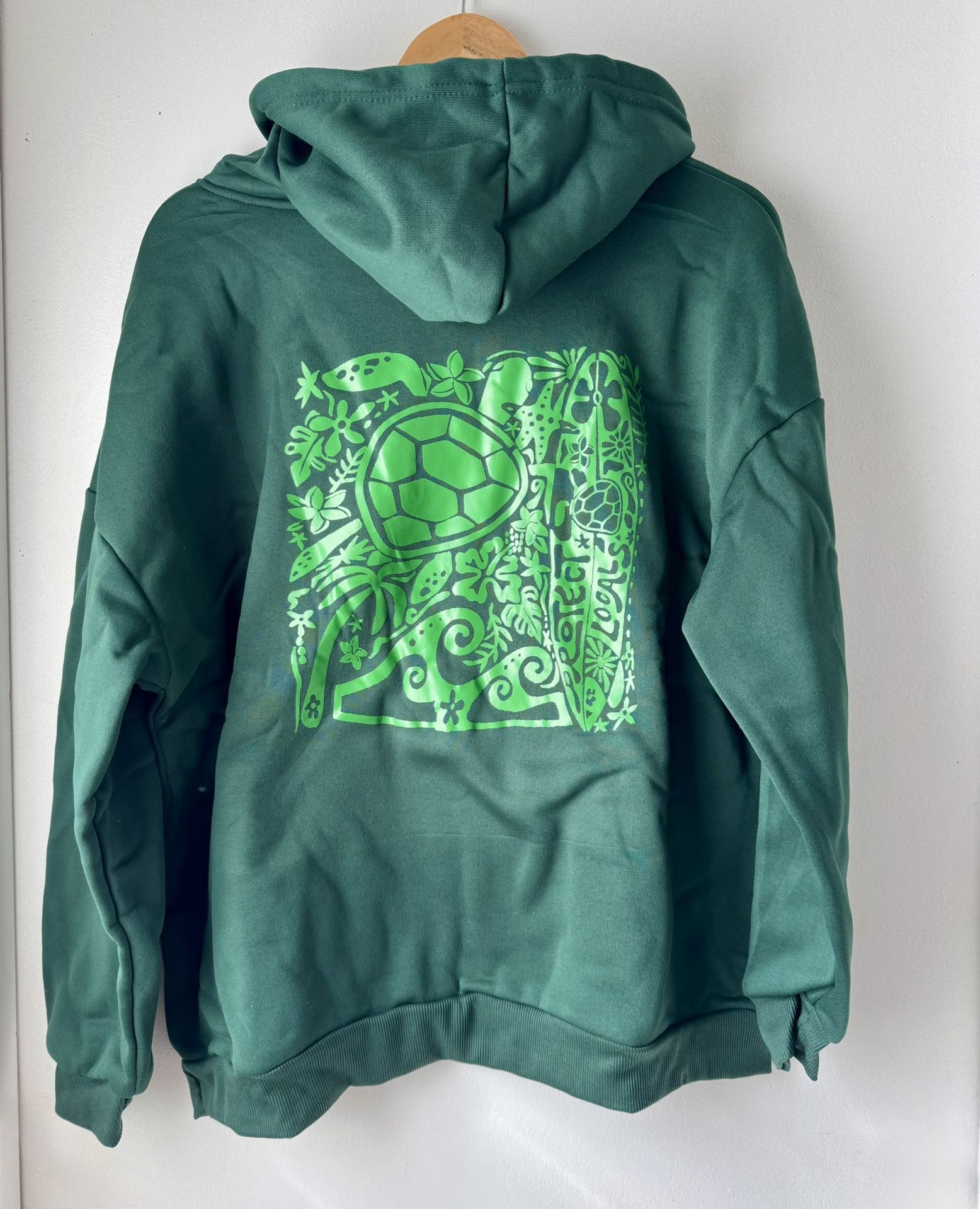 Green Turtle Sweatshirt/Hoodie, XXL