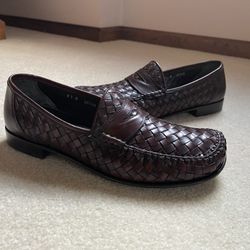 Donald J Pliner Men Dress Loafer/Slip-On (Espresso-Woven; Size 9.5)