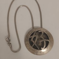 Vintage CAPO Sterling Silver Handmade Shadowbox Pendant w/ Chain