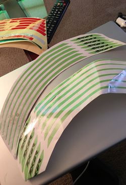 ZX6R Lime Green Wheel Stripes