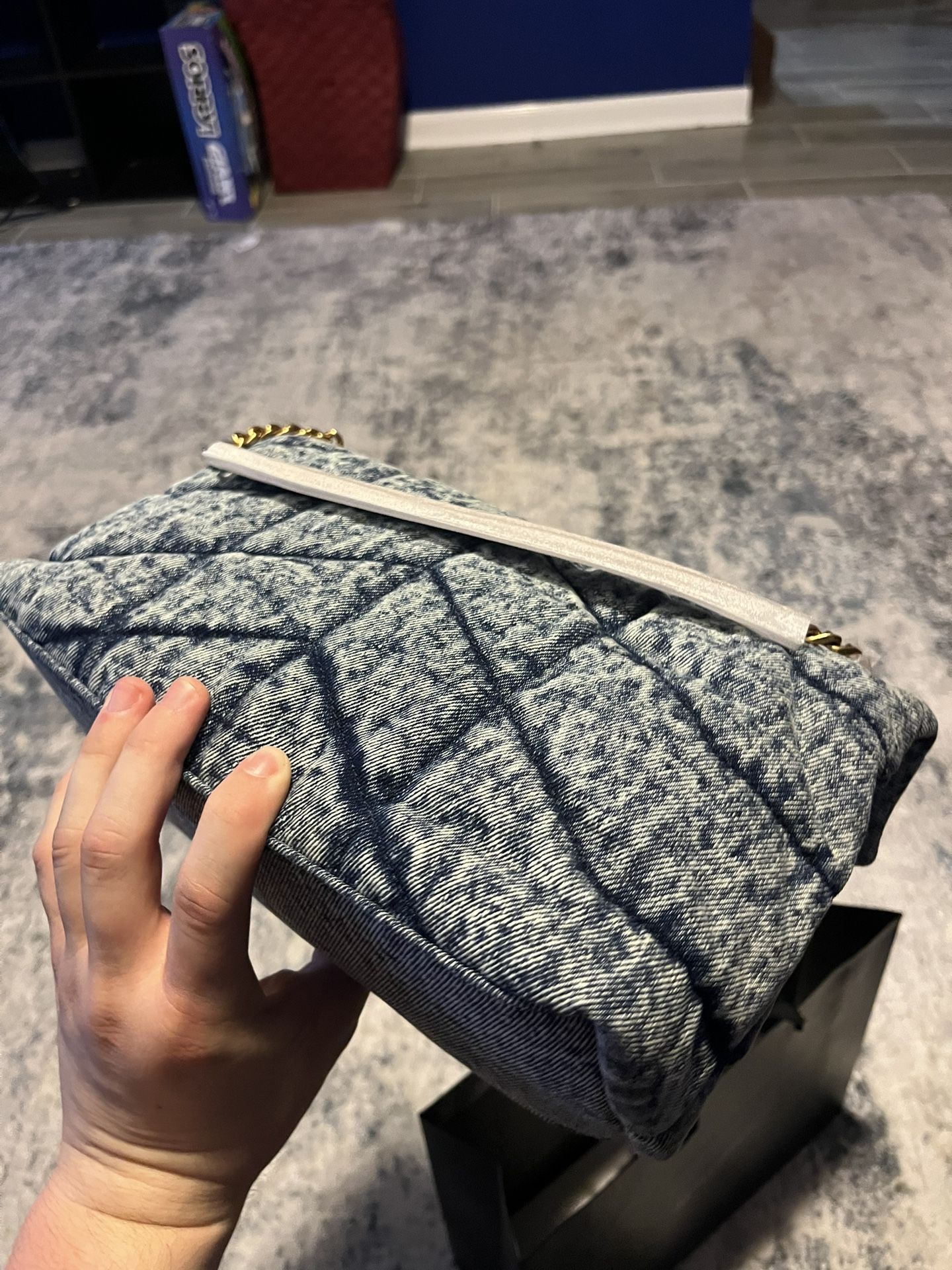 YSL faded Denim Purse