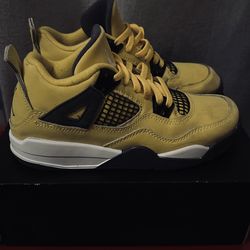 Jordan 4 Retro PS Yellow Black Sneakers