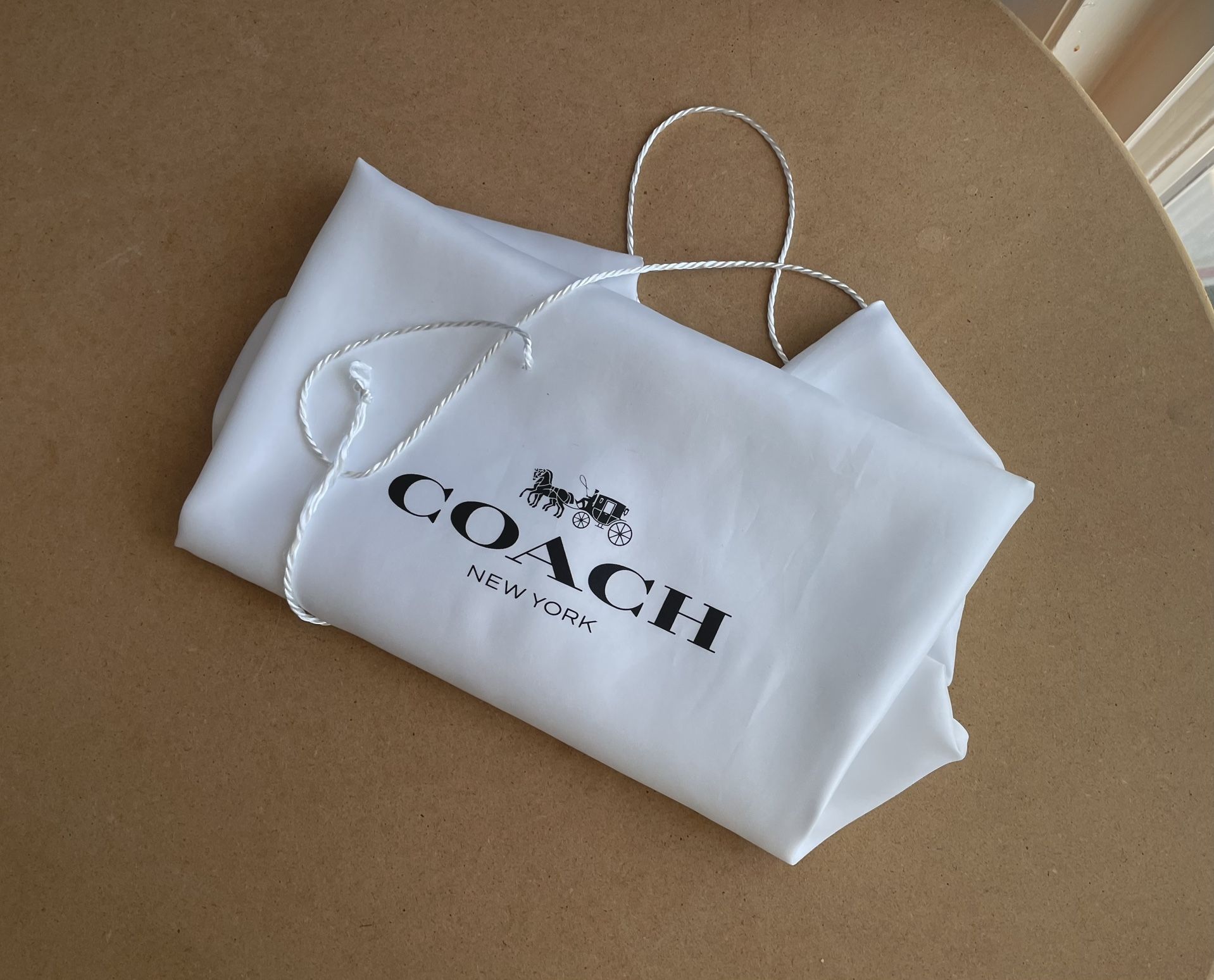 Coach Cover Storage Dust Bag White Black Logo Accessories 