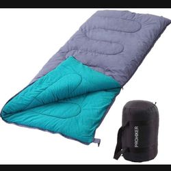 Brand New Camping Sleeping Bag for Adults Kids Cold Weather -4°F 3 Season Outdoor Indoor Envelope Sleeping Sack Pad