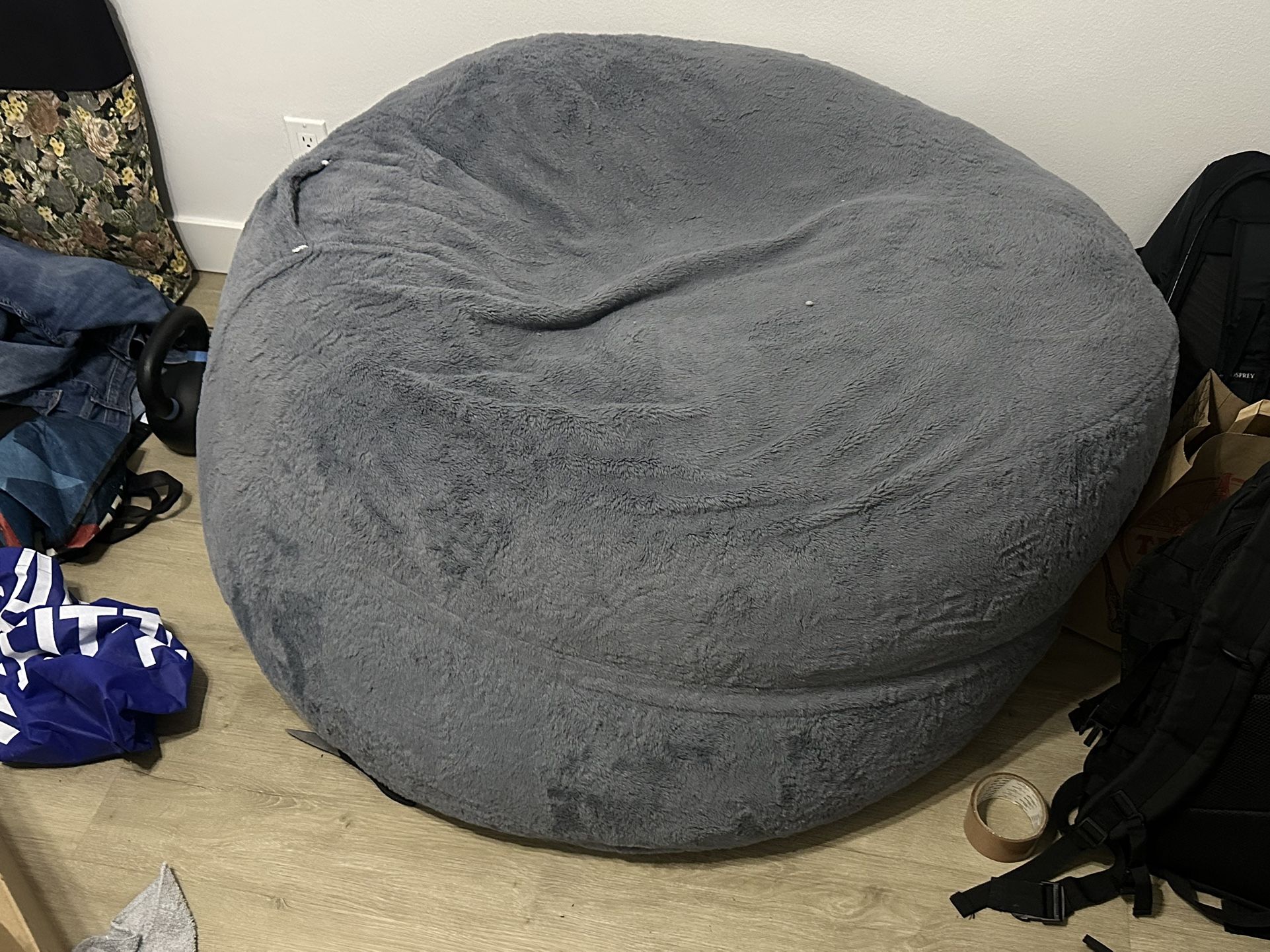 Giant Convertible Bean Bag Chair/Bed – Like New