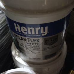 Henry solar flex white acrylic reflective roof coating 4.75 gallons x8