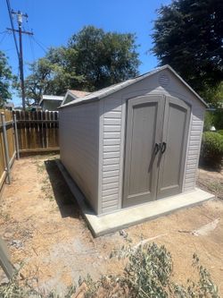 Outdoor Storage Shed  8’x12’  8’ H  Resin