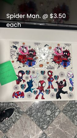 SpiderMan UV-DTF Cup Wrap  