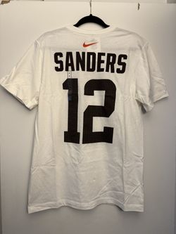 Nike Men's Cleveland Browns Shedeur Sanders #12 White Road T- Shirt