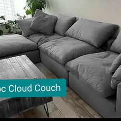 Grey Cloud Modular Sectional Couch Sofa 
