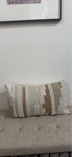 Boho Textured Lumbar Throw Pillow