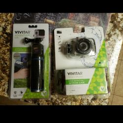 Vivitar Action Cam With Rechargeable Power Grip 