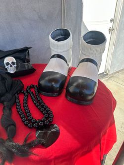 Halloween Decor Giant Catrina Shoes, Bag ,Necklace
