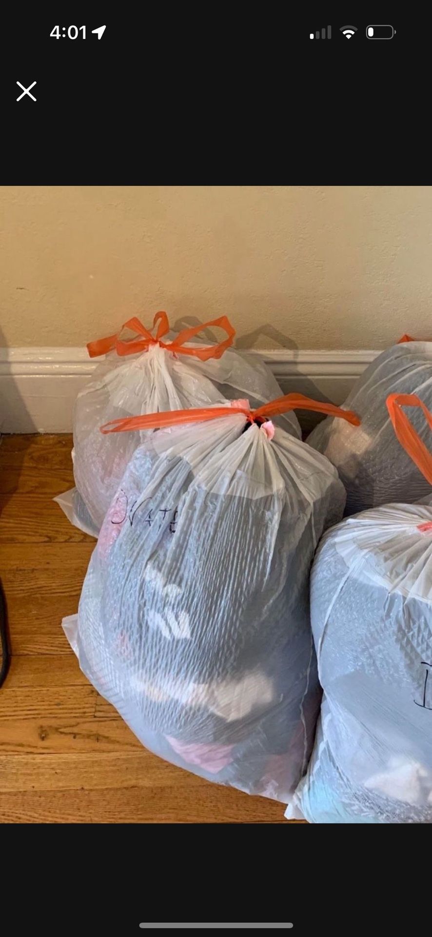 LOW PRICE MOVING- BULK MYSTERY BAGS OF CLOTHING SHOES AND ACCESSORIES  