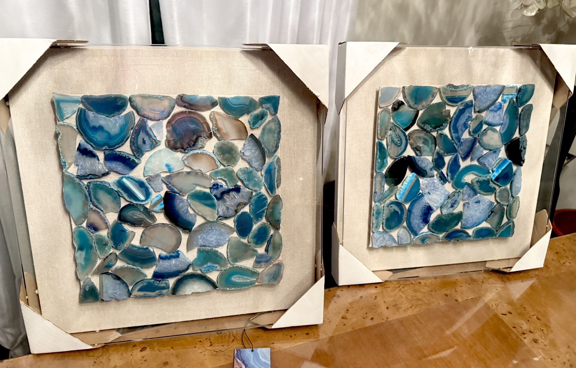 Acrylic Encased Wall Art Decor • 2Pc Set (BRAND NEW)