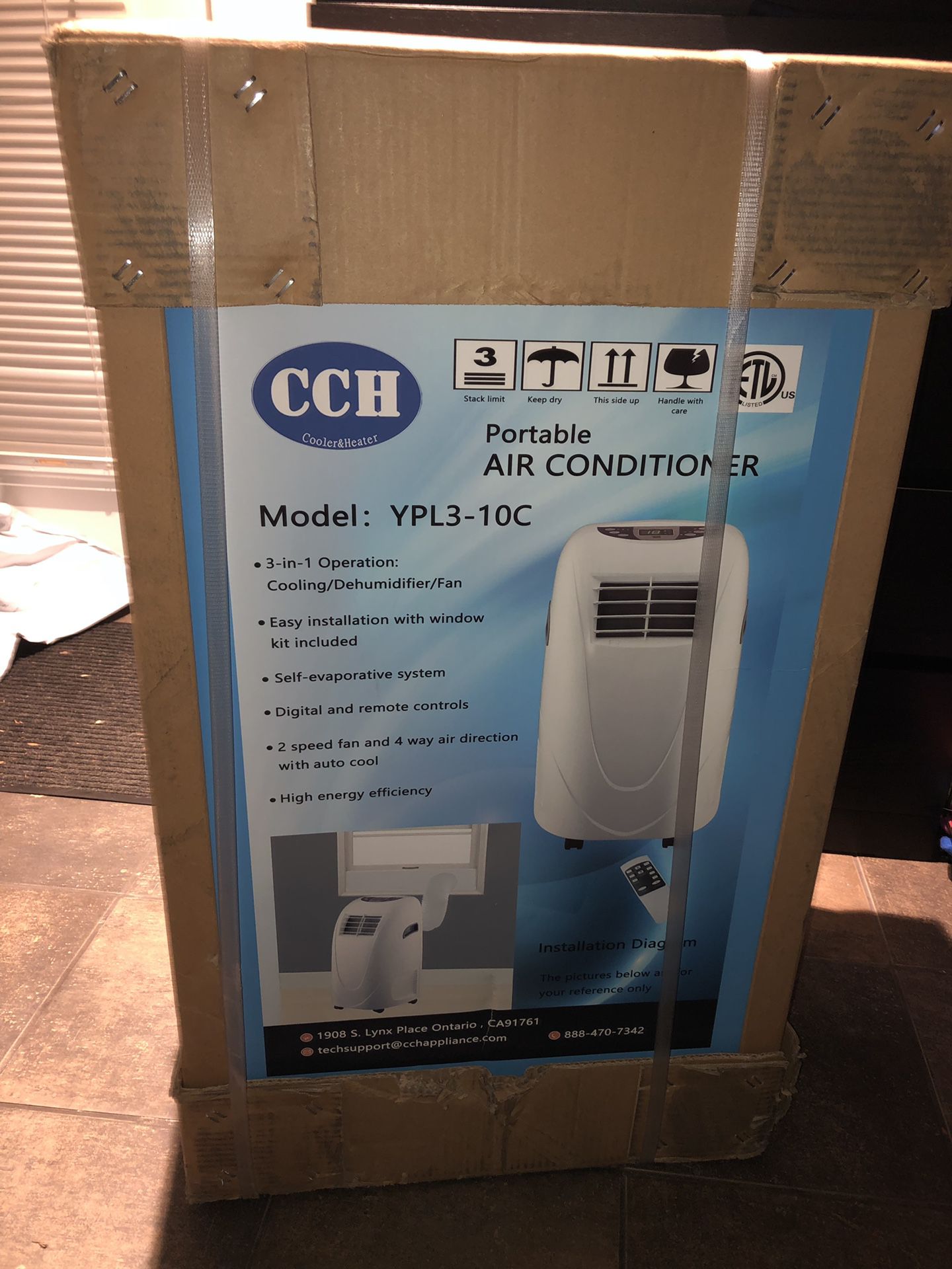 10,000 BTU Portable AC/Dehumidifier/Fan