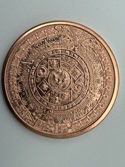 Aztec Calendar 1 Ounce Copper Round