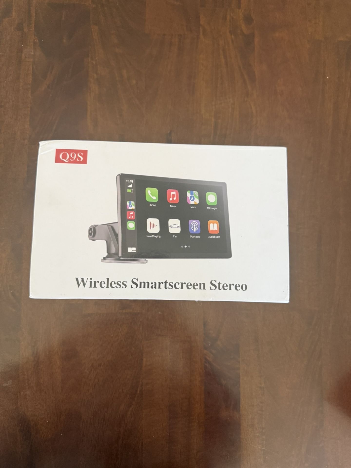 Wireless Apple Carplay Screen for Car 4K Dash Cam, 9" Portable Apple Carplay & Android Auto Car Stereo, with 1080p Backup Camera, GPS Navigation/Mirro