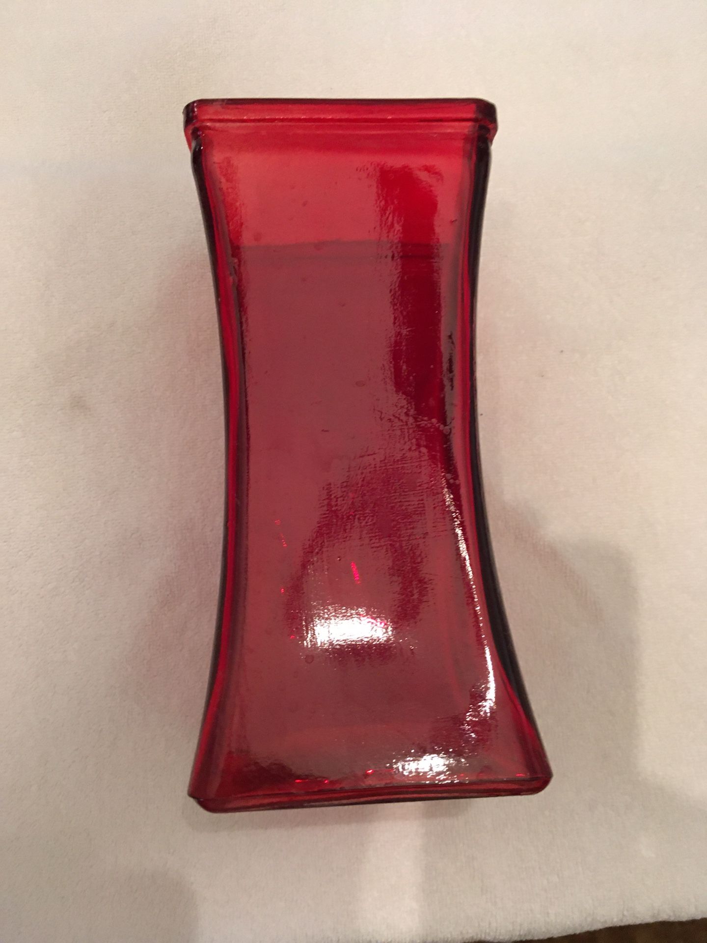 Fancy red flower vase