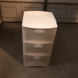 White 3 Drawer Storage Container