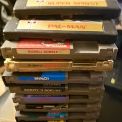 Nes Games,zelda, Tetris ,turtles Pacman,paper Boy, Bubble Bobble, Etc.