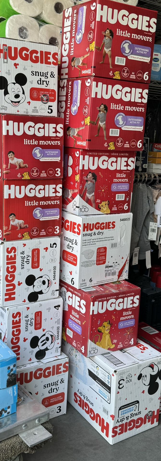 Huggies Size 3,4,5,6 $20 Each Or 2 For $38