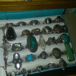 Sterling silver Rings Real Stone