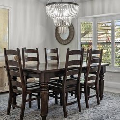 Solid wood Pottery Barn Table With 8 Chairs