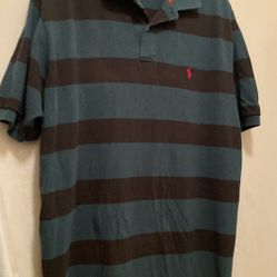 Polo By Ralph Lauren Made In USA Size XL Green & Black 