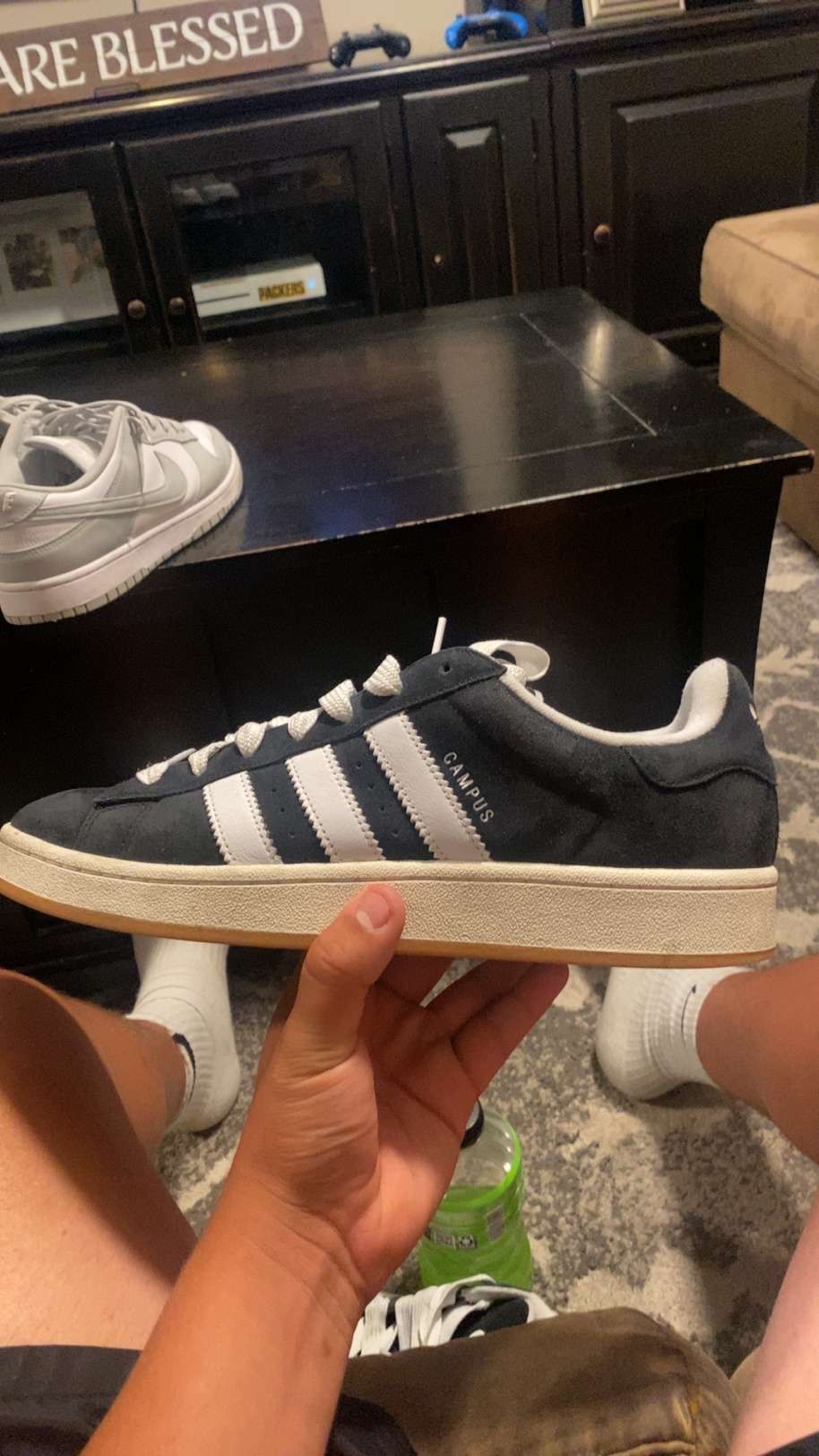 Size 12Adidas campus core black