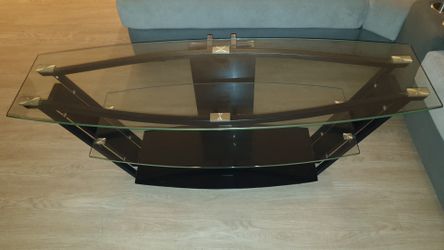 Glass tv stand