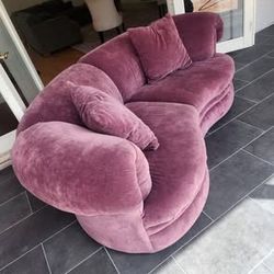 Purple  Velvet Sofa / Loveseat – Modern Accent Couch