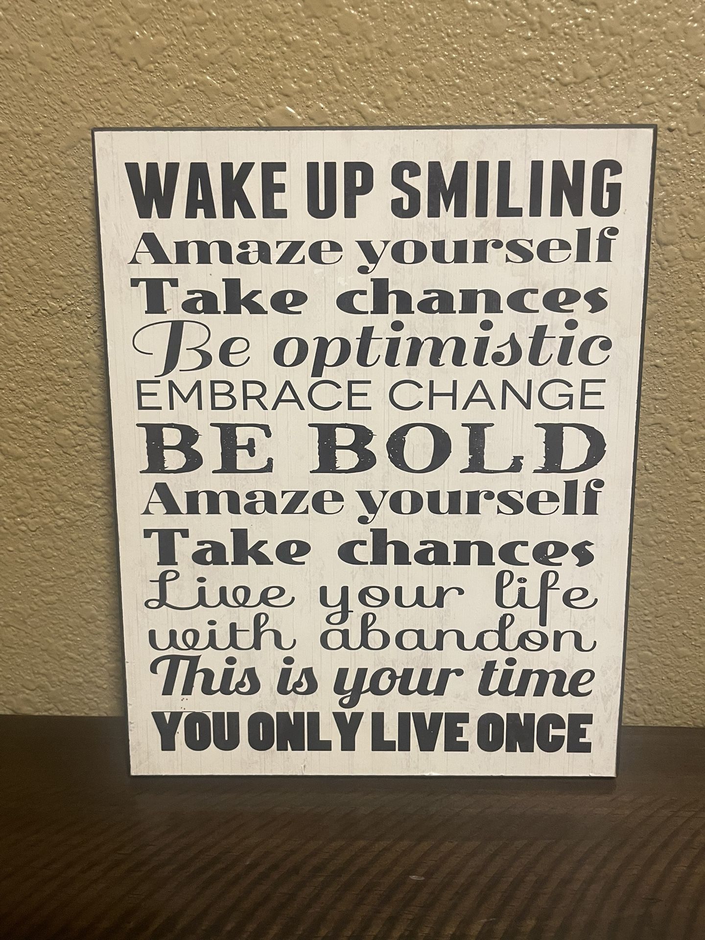 Motivational Wall Sign