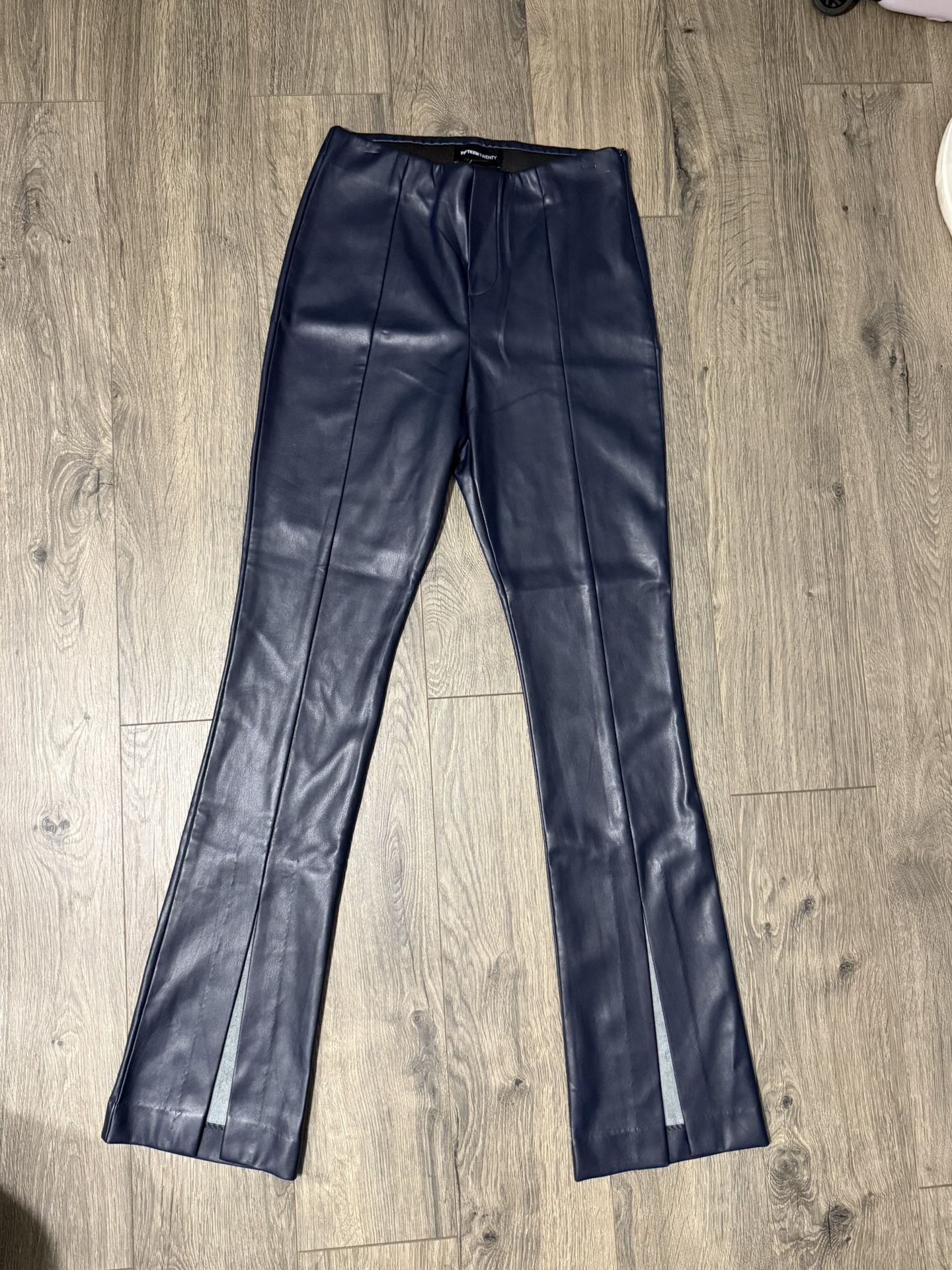 Fifteen Twenty Blue Leather Pant