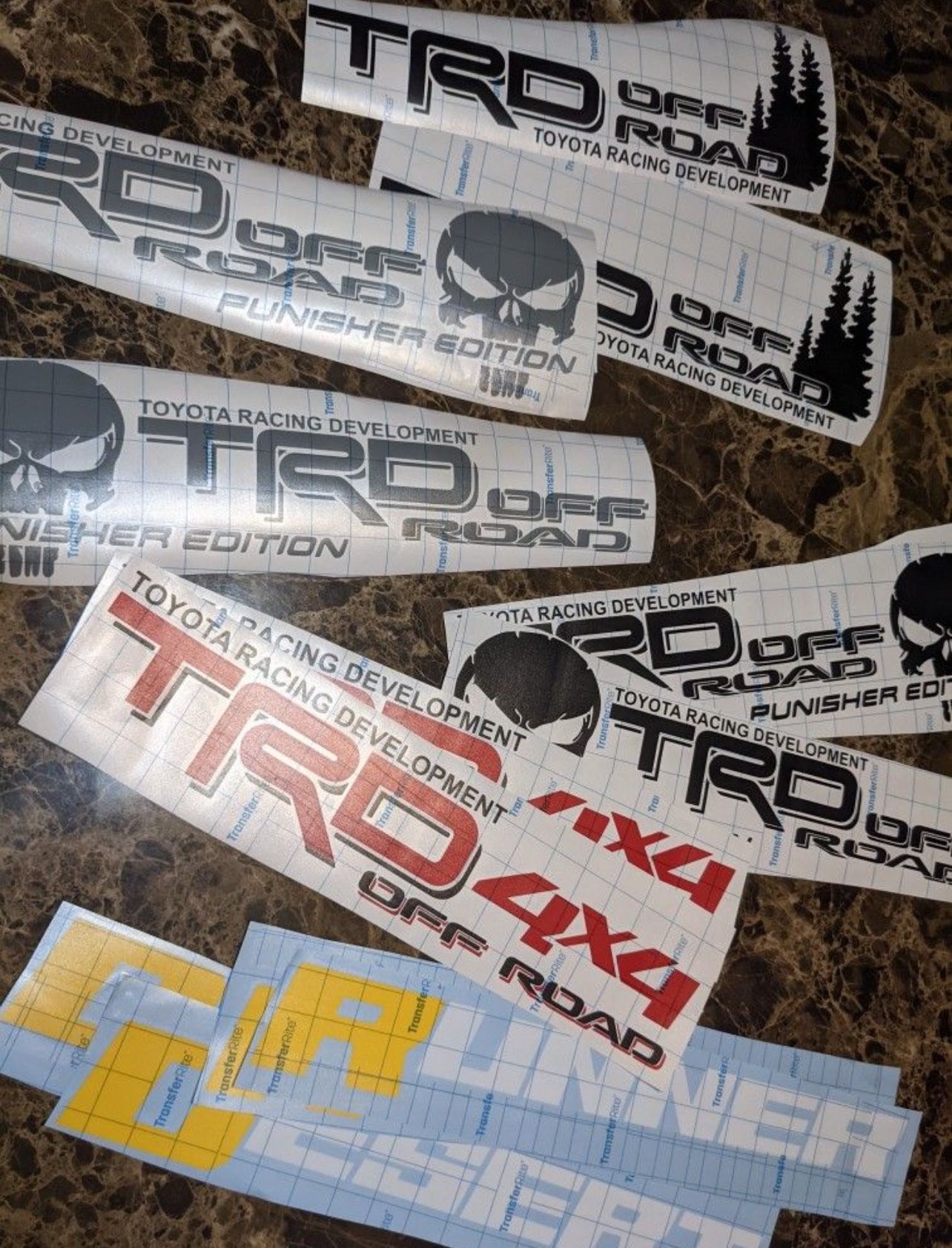 TRD Off roads 4x4 decals/Stickers, Installation Available