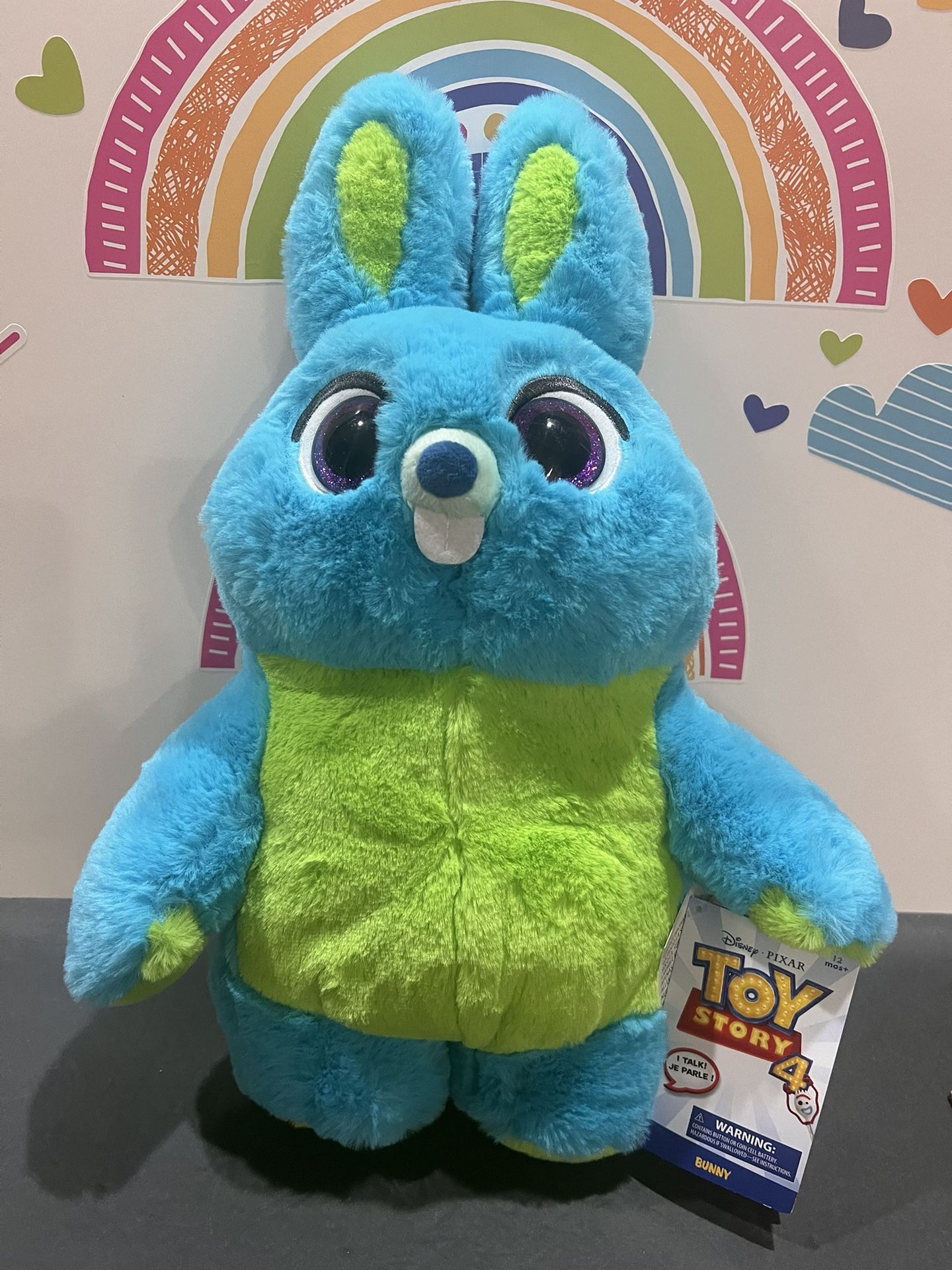 DISNEY PIXAR TOY STORY 4 TALKING BLUE BUNNY! BRAND NEW WITH TAGS