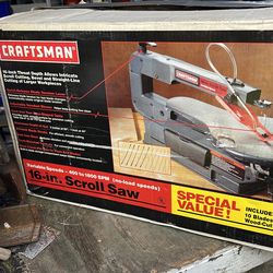 Craftsman 16”throat depth scroll saw