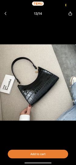 trendy croc pattern shoulder bag🐊!