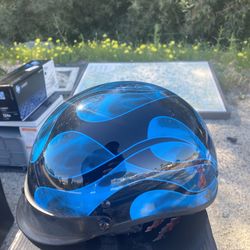 Blue flame helmet