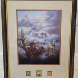 Framed Painting With Stamps (Pride Of America)