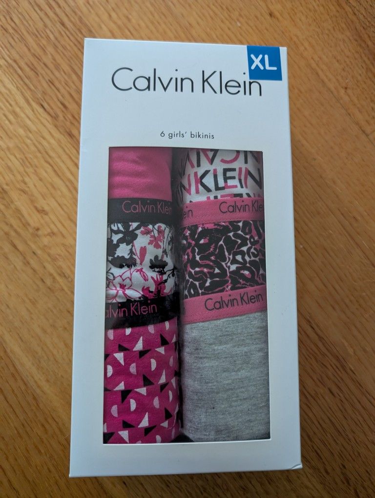 NWT Calvin Klein Girls' 95% cotton Bikini Size XL (16/18)