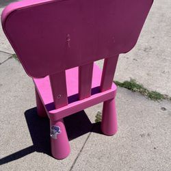 Pink Plastic Chair For Kids 
