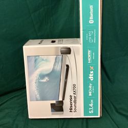 Hisense AX700 5.1.4ch Dolby Atmos Soundbar - 600W, Wireless Rear & Sub, 4K HDR, Bluetooth